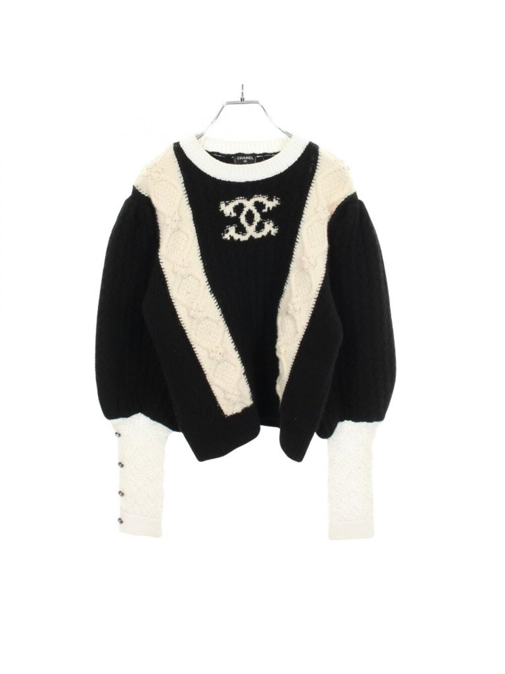 Chanel Knit CC Logo Wool Cashmere Sweater